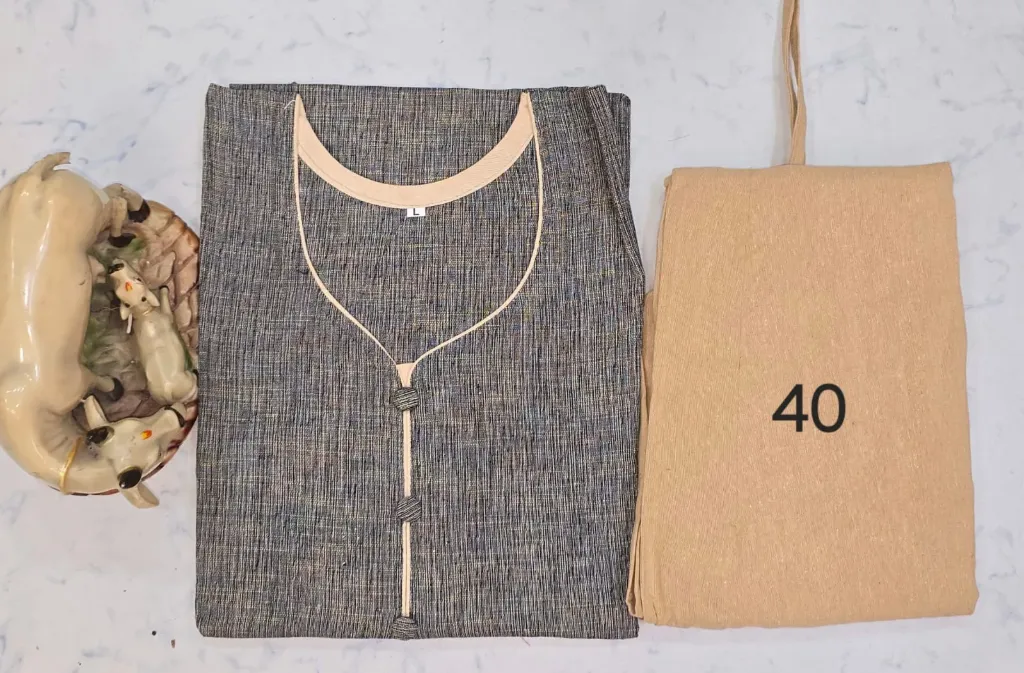 Premium quality khadi cotton stuf printed  designer kurti